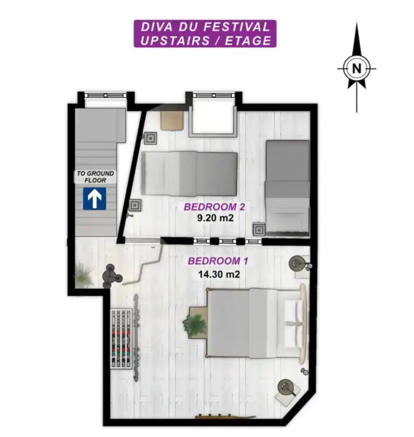 La Diva Du Festival - 10 Mn A Pied Palais & Plages - Cosy & Calme - Clim - Wifi Cannes Exterior photo